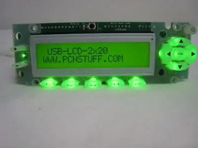 Mini-Box PicoLCD USB LCD 20x2 USART I2C IR & Custom LED Keypad Control W/ Keys • $13