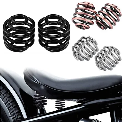 Chrome Black 2  Solo Seat Springs For Harley Motorcycle Bobber Chopper Customs A • $11.66