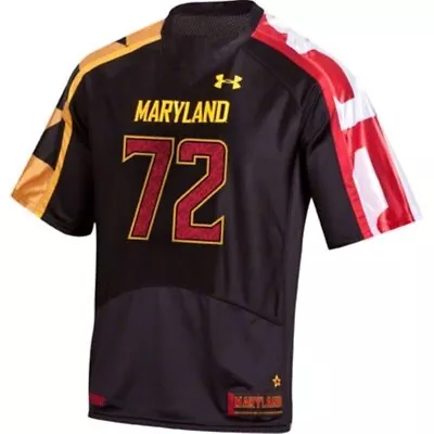 Under Armour Maryland Terrapins Black Alternate #72 Men XL Football Jersey NEW • $75.97