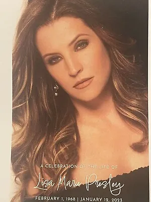 Lisa Marie Presley Celebration Of Life Program As Given At Service At Graceland • $14.99