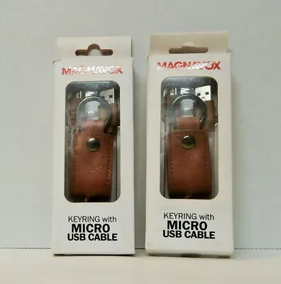 Magnavox Micro USB Cable To STANDARD USB Charging Cable KEYRING (2 Packs) • $9.99