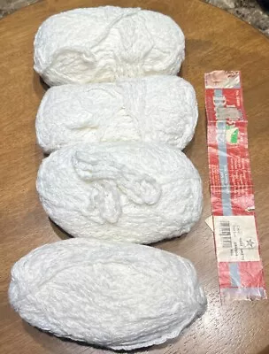 Bulky Boucle Caron Yarn Lot Of 4 Skeins White 4801 100% Orlon 3oz • $19.95