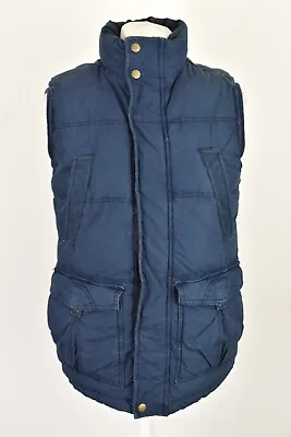 FAT FACE Blue Padded Gilet Size S Mens Full Zip Outdoors Outerwear Menswear • $18.09