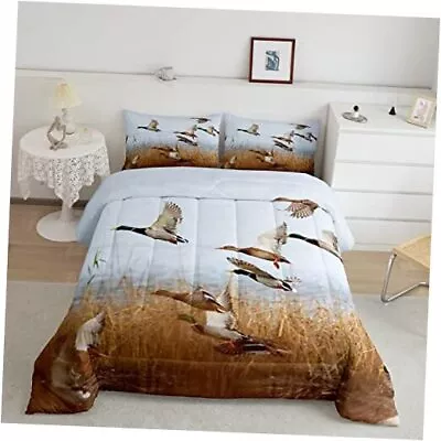  Mallard Duck Duvet Insert Duck Hunting Themed Comforter Set For Queen Multi 08 • $52.31