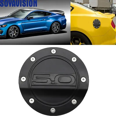  Fuel Door 5.0 Matte Car Accessories Black Fuel Door 15-18 For Ford Mustang GT • $13.05