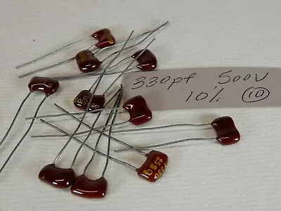 330pf 500V 10% Mylar Capacitors Qty 10 NOS • $12