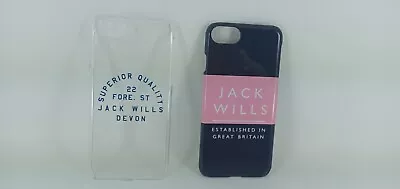 Jack Wills Iphone 6 Case  Navy/Pink /clear • £2