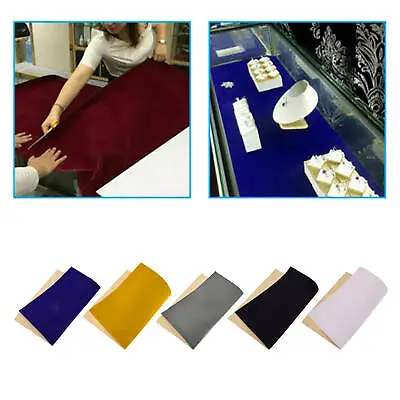 Self-adhesive Velvet Flock Liner Jewelry Contact Paper Craft Fabric DIY Sticky • £7