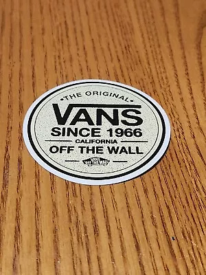 Vans Off The Wall Black & Tan Since 66 Logo Original Promo Bumper Sticker Decal • $2.99