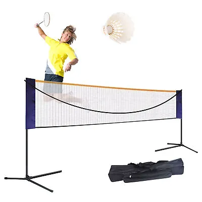 Badminton/Volleyball Net Height Adjustable Portable Tennis Net With Stand 20Ft • $54.15
