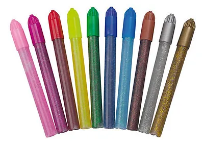 £1.49 • Buy Glitter Glue Pens Gold Silver Red Black Sticks Childrens Craft Party Bag Fillers
