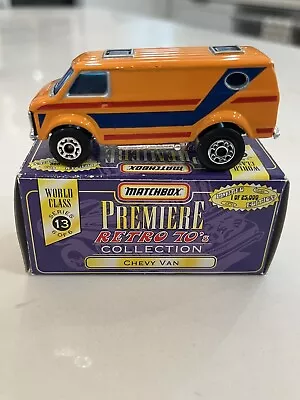 Limited Edition Matchbox Premiere Retro 70's Collection Chevy Van  • $10.99