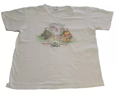 VTG Disney Store Winnie The Pooh Pooh's English Garden Shirt Sz L Made In USA • $17.59