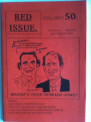 Red Issue Vol 3 No 4  Manchester United Fanzine November 1990   • £2