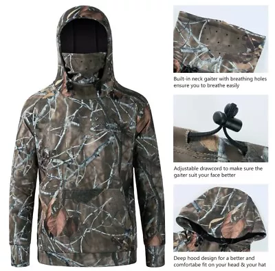 Youth Fishing Fleece Hoodie With Mask FS18Y Style BG1031 SZ Large • $20