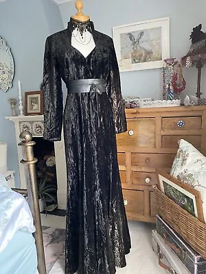 Caroline Charles Vintage Textured Velvet Gown/ Dress. 12 STUNNING • £235