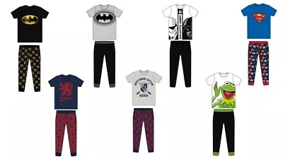 Men's Character Pyjamas Short Sleeve Long Bottoms Cotton Batman Superman Muppets • $25.25