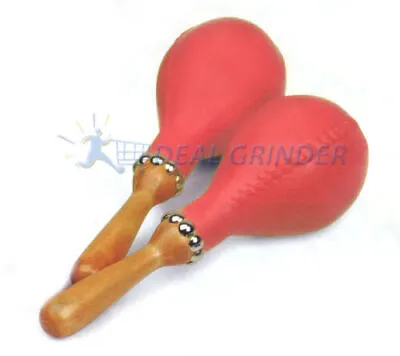 Professional MARACAS For Latin Salsa & Other Percussion - Red Shakers For LP • $13.95