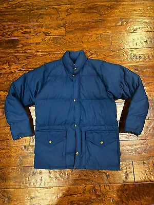 Vintage Class-5 Quilted Puffer Down Jacket Size S Made In USA Blue • $89.99