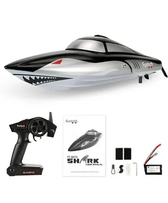 RC Boat Shark Design Super Speed 30 MPH With Reverse Function - 2.4 GHz RTP • $54.99