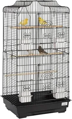Liberta Cages Lotus Black Tall Bird Cage For Budgies Cockatiel Finch Etc • £44.99