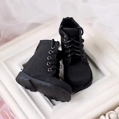 1/4 BJD Shoes MSD Black Nubuck Leather Boots Dollfie LUTS DK MID DOD SOOM AOD DZ • $17.39