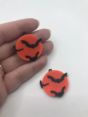 £3.25 • Buy Bats Acrylic Pendant Charms, Halloween, Creepy, Cute Charm For Jewellery