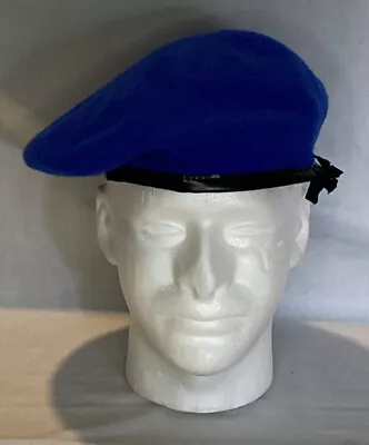 Bancroft Military Caps 100% Wool Blue Beret Size 7 1/2 EUC • $36