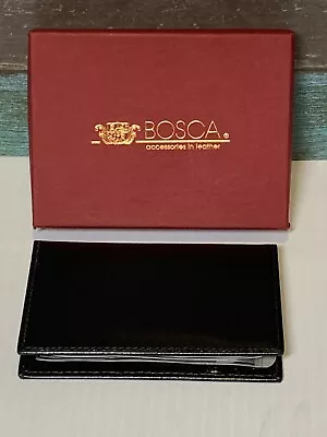 Bosca Black Leather Men’s Wallet New With Box Vtg Made In USA • $99.99