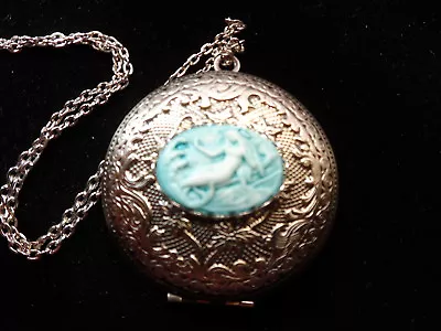 Antique Silver Color Mermaid Locket  Large • $29.99