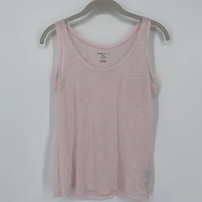 Majestic Filatures Shirt Women’s Small S Pink Linen Tank Top Lightweight Summer • $12