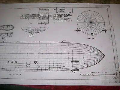   HINDENBURG   Airship    Ship  Model Boat Plans • $18.55