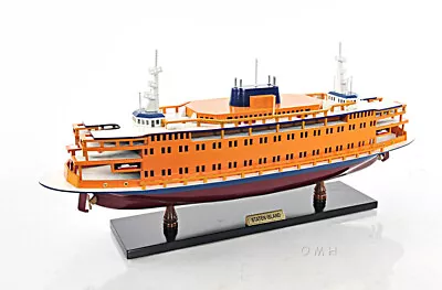 Staten Island Ferry Boat Wooden Model 24  Handcrafted Statue Of Liberty Ship New • $417.99