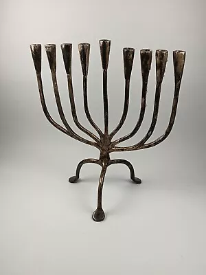 Vintage Menorah Metal Judaica Modern Art Design Hanukkah • £24.12