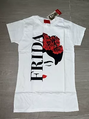 Official Frida Kahlo Ladies White T-Shirt Sizes S/M/L/XL/XXL BNWT • $9.94