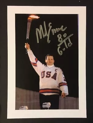 Mike Eruzione 1980 USA Hockey Champs Signed 5x7 Photo Auto Autograph INS 80 Gold • $19.99