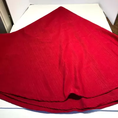 Red Round Plain Holiday Table Cloth 70  Washable And Cleaned • $15