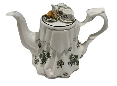 Portmerion Botanic Decorative Mini Tea Time Table Shape Collectible Teapot • $67.96