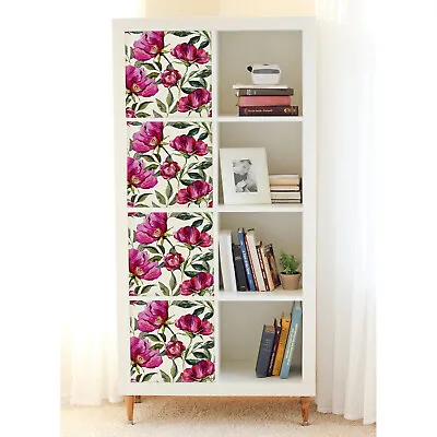 $49.95 • Buy Decals For Kallax Expedit IKEA Floral Colorful Stickers Decoration Covering Hack