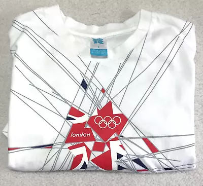 Official London 2012 Olympics White T Shirt Short Sleeve Unisex Size Large • £16.09