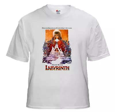 Tee Shirt New Adult Unisex David Bowie Cult Classic Movie LABYRINTH T-shirt • $29.71