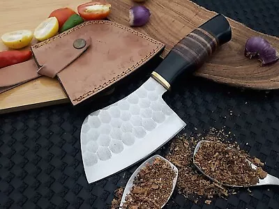 8  Handmade Cleaver Knife Serbian Chef Meat Cutting Butcher Knife Groomsmen Gift • $29.98