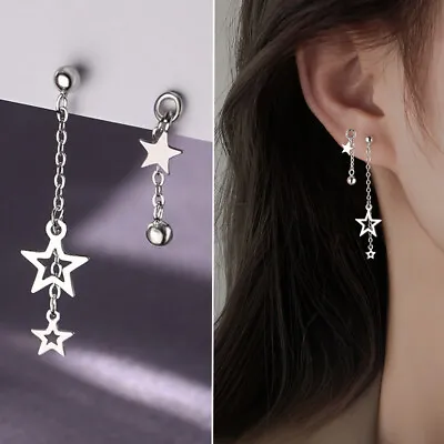 2pcs/Set Charm 925 Silver Star Ball Earrings Stud Drop Dangle Women Jewelry 2023 • $1.59