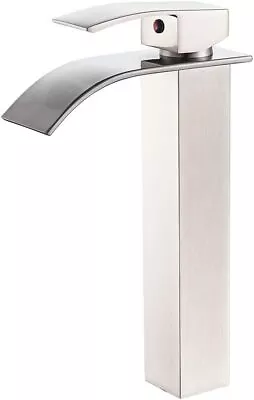 VOTON Tall Bathroom Faucet Waterfall Single Handle - Black/Nickel/Chrome/Bronze • $47.98