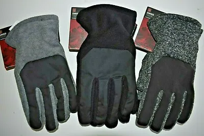 Swiss Tech Men's 3M Thinsulate Fleece Gloves Touchscreen Compatible S/M & L/XL • $9.99