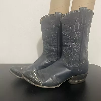 Vintage 60s Tony Lama Women’s 7.5 Wingtip Boots Leather FACTORY DEFECT 7035 • $35.99