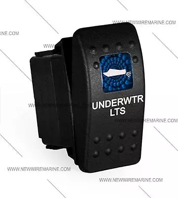 Labeled Marine Contura II Rocker Switch Carling Lighted - Underwater Lts-B Lens • $15