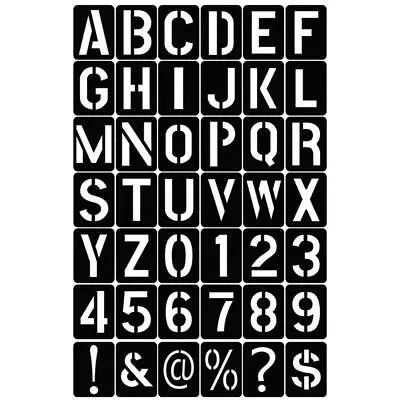 42Pcs Alphabet Letter Stencils Plastic Alphabet Number Drawing Template Reusable • $10.16