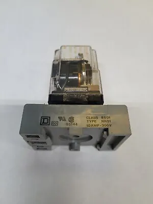 Square D 8501KP12V20 2-Pole 8-Pin Octal Relay/8501NR51 10 Amp 600V Socket • $19.99