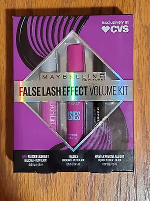 Maybelline False Lash Effect Volume Kit Mascara & Liquid Eyeliner Black New.  MB • $4.55